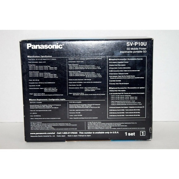 Panasonic e-wear SD Mobile Printer Model SV-P10U - Picture 2 of 5